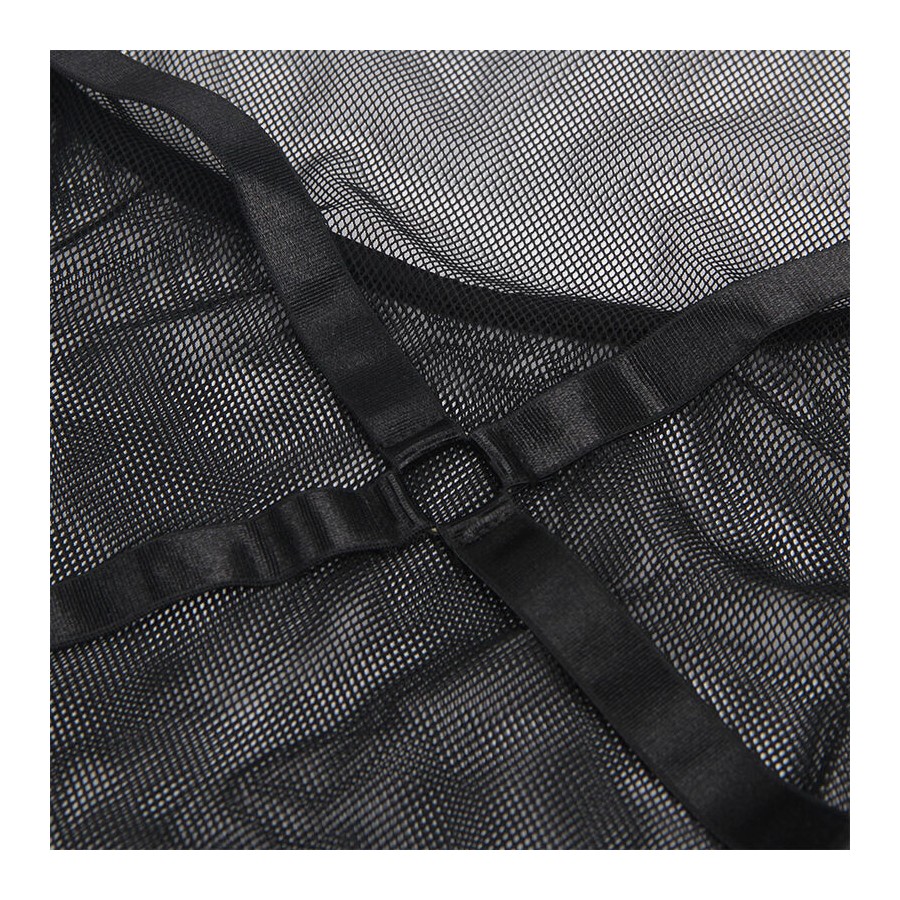 SUBLLIME - TRANSPARENT HALTER NECK DRESS BLACK L/XL